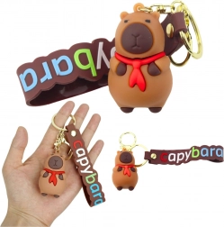 Přívěsek kapybara s červeným šátkem