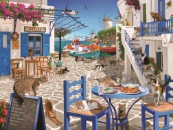 Ravensburger puzzle Kočky na Mykonosu 1500 dílků