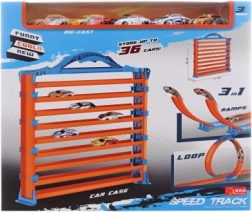 Dráha 3v1 s autíčky a garáží