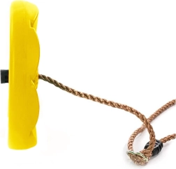 Zahradní houpačka pro děti květinové sedátko s lanem – Žlutá