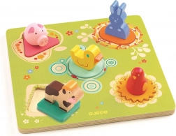 Djeco na farmě – dřevěné vkládací puzzle pro nejmenší