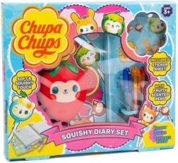 Chupa Chups školní sada Squishy – deník, gelová pera a samolepky