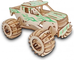 Dřevěné 3D Puzzle Monster Truck