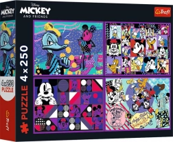 Puzzle 4×250 dílků MICKEY MOUSE