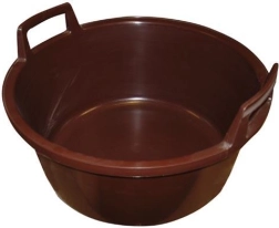 Plastový škopek 56 cm s uchy, hnědý, 40 l