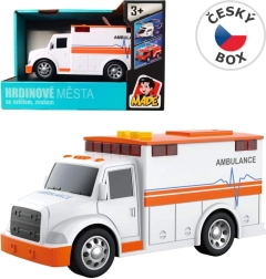 Ambulance na baterie se světlem a zvukem