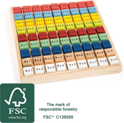 small foot dřevěná vzdělávací tabulka násobilky