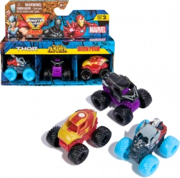 Sada monster trucků Mini Jams MARVEL Thor, Black Panther a Iron Man 1:87