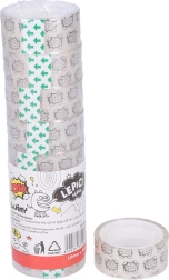 Průhledná lepící páska 18 mm x 10 m, 8 ks