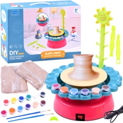 Dětské hrnčířské kolo se sadou na keramiku