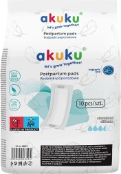 Jednorázové superabsorpční poporodní vložky Akuku, 10 ks