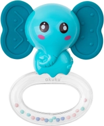 Silikonové kousátko s chrastítkem Akuku slon