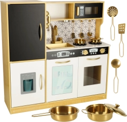 Dětská dřevěná kuchyňka s lednicí a tabulí LULILO