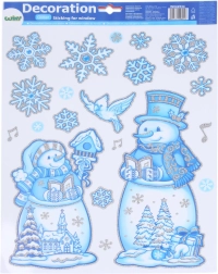 Okenní dekorace Sněhuláci 41 × 29 cm – Vánoce