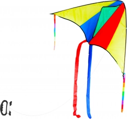 Barevný létající drak 110 × 63 cm s držadlem