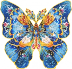 Dřevěné puzzle Motýl Morpho Helena