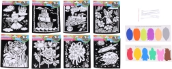 Kreativní sametový set 15,5 × 25 cm – barvy a 6 tyčinek
