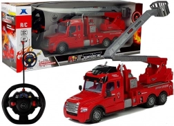 RC hasičské auto s pohyblivým žebříkem