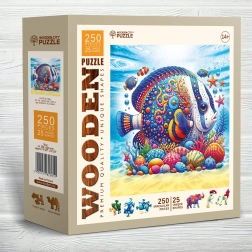 Dřevěné puzzle Exotická ryba 250 dílků