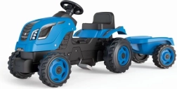 Šlapací traktor Farmer XL s vozíkem – Modrý
