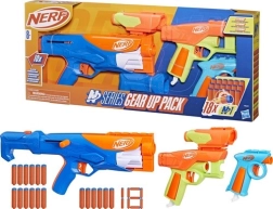 Nerf N Series gear up pack – sada blástrů (puška a 2 pistole) s 18 šipkami