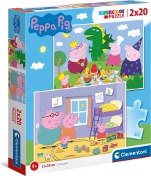 Puzzle Prasátko Peppa - Clementoni 2x20 Dílků