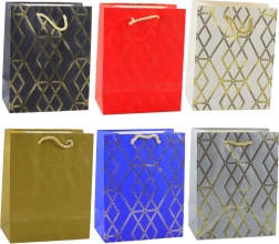 Papírová dárková taška se zlatými vzory