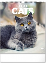 Nástěnný kalendář Kočky 2026