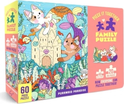 Rodinné puzzle Purrmaid Paradise 60 dílků – Chronicle Books