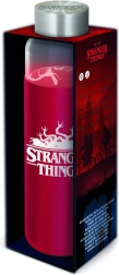 Skleněná láhev se silikonovým návlekem s motivem Stranger Things