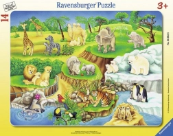 Puzzle 14 elementů Návštěva v zoo