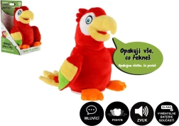 Papoušek Jaroušek opakující věty plyšová hračka