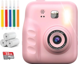 Dětský digitální fotoaparát s okamžitým tiskem Renew Force růžový
