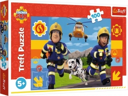 Puzzle 100 dílků – vždy nápomocný HASIČ SAM TREFL