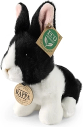 Rappa plyšový bílo-černý králík sedící 16 cm
