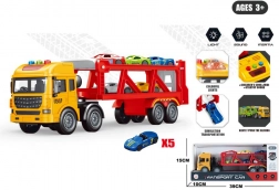 Nákladní odtahovka s přepravníkem a 5 autíčky