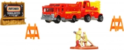Matchbox Adventure Pack MBX Fire Rescue – hasiči set s vozidly a doplňky