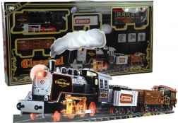 Velká elektrická železnice s vagóny s efekty