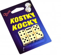 Hrací kostky v krabičce