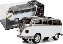 Autobus na setrvačník s bateriovým osvětlením a zvuky – bílý