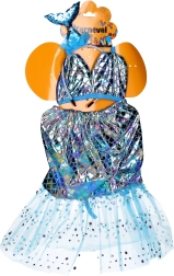 Karnevalový set mořská panna - šaty a čelenka