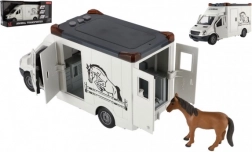 Přepravník zvířat s koněm a efekty na setrvačník