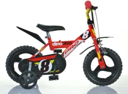 Dino Bikes dětské kolo 12" pro nejmenší červené