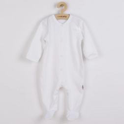 Bavlněný kojenecký overal NEW BABY Practical – bílý