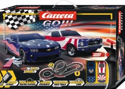 Autodráha Carrera GO Street Legends 1:43 s loopingem a americkými muscle vozy