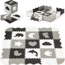 Pěnová podložka ECOTOYS s plotem a bazénem z 25 dílů