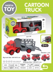 souprava vozidel odtahový vůz s hasičskými autíčky