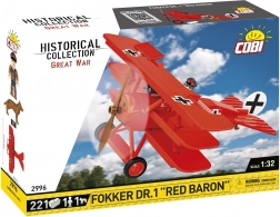 Stavebnice letadla Fokker DR.1 Red Baron – 221 dílků