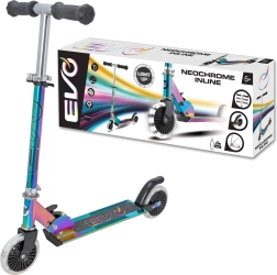 Dětská skládací koloběžka EVO Light Up Neochrome se svítícími koly