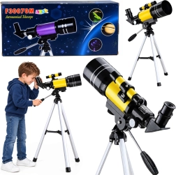 Dětský astronomický teleskop se stativem 70 mm a zvětšením až 150×